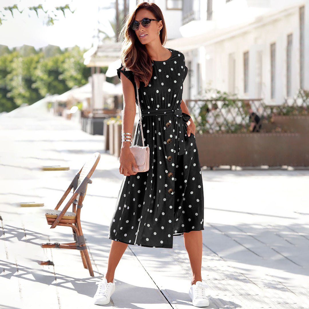 Sophie's Lässiges Schwarzes Midi Kleid