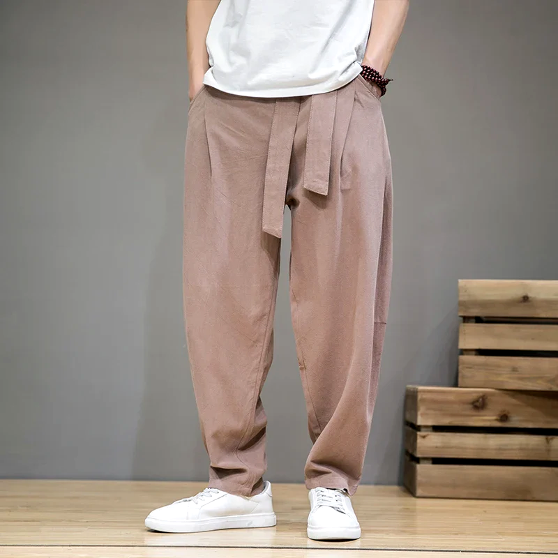 Arnett - Khaki Leinenhose für Herren
