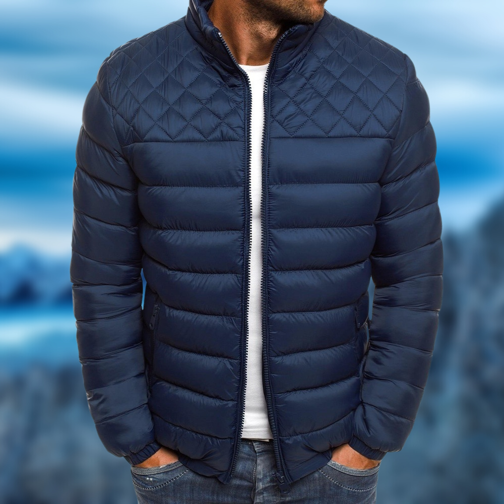 Dunkelblaue Winddichte Herrenjacke - Lars