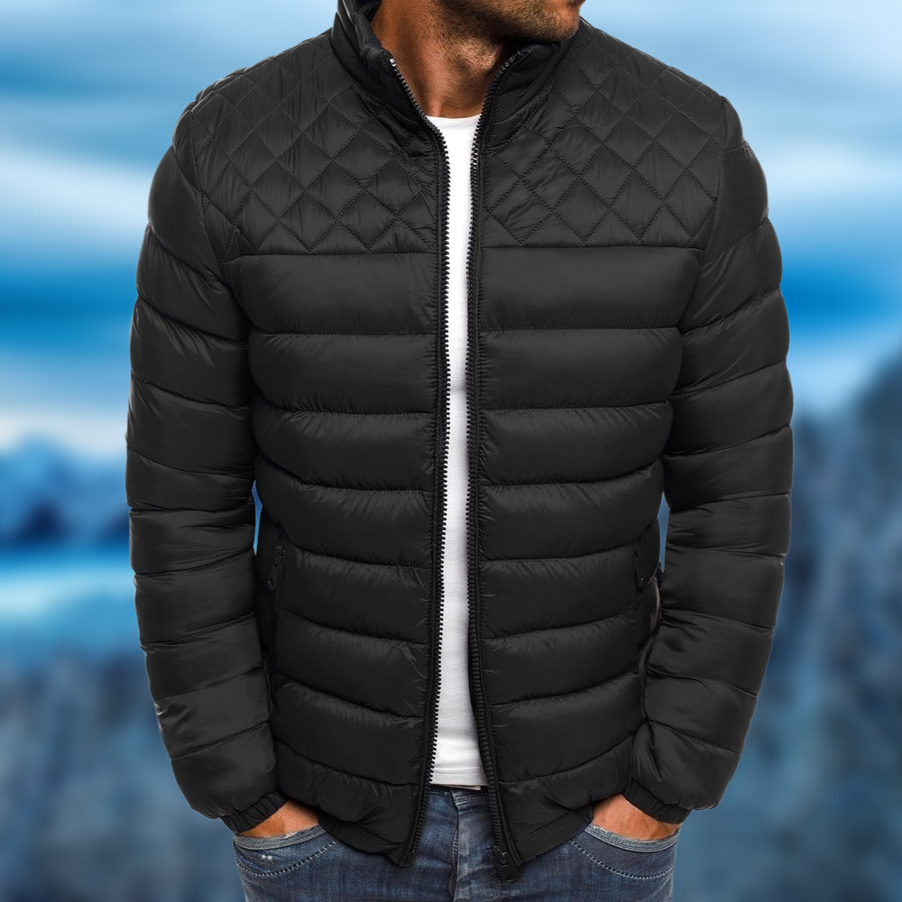 Dunkelblaue Winddichte Herrenjacke - Lars