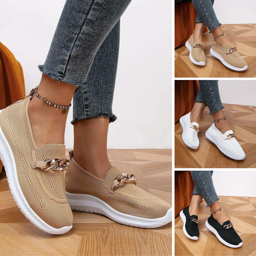 Cara - Sommerliche Gestrickte Hohle Flache Schuhe Schwarz