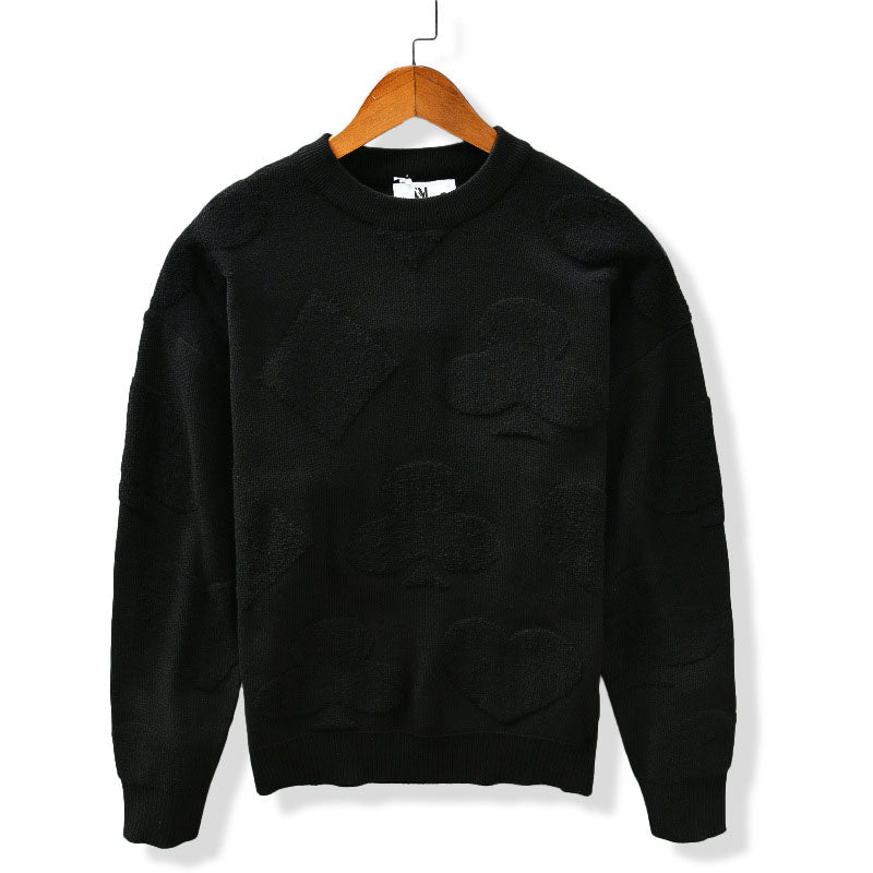 Grüner Pullover mit Pokerdruck - Max