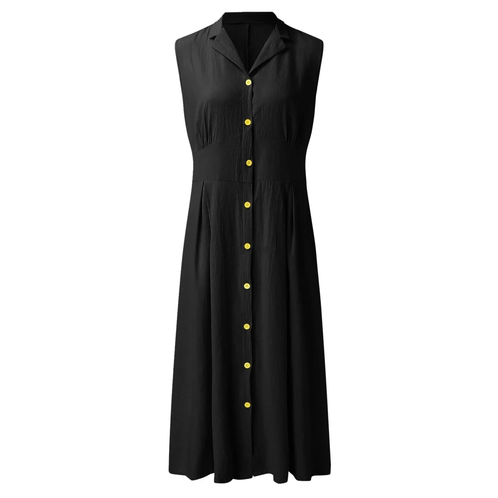 Weiße Leinen Sommerkleid - Kiran