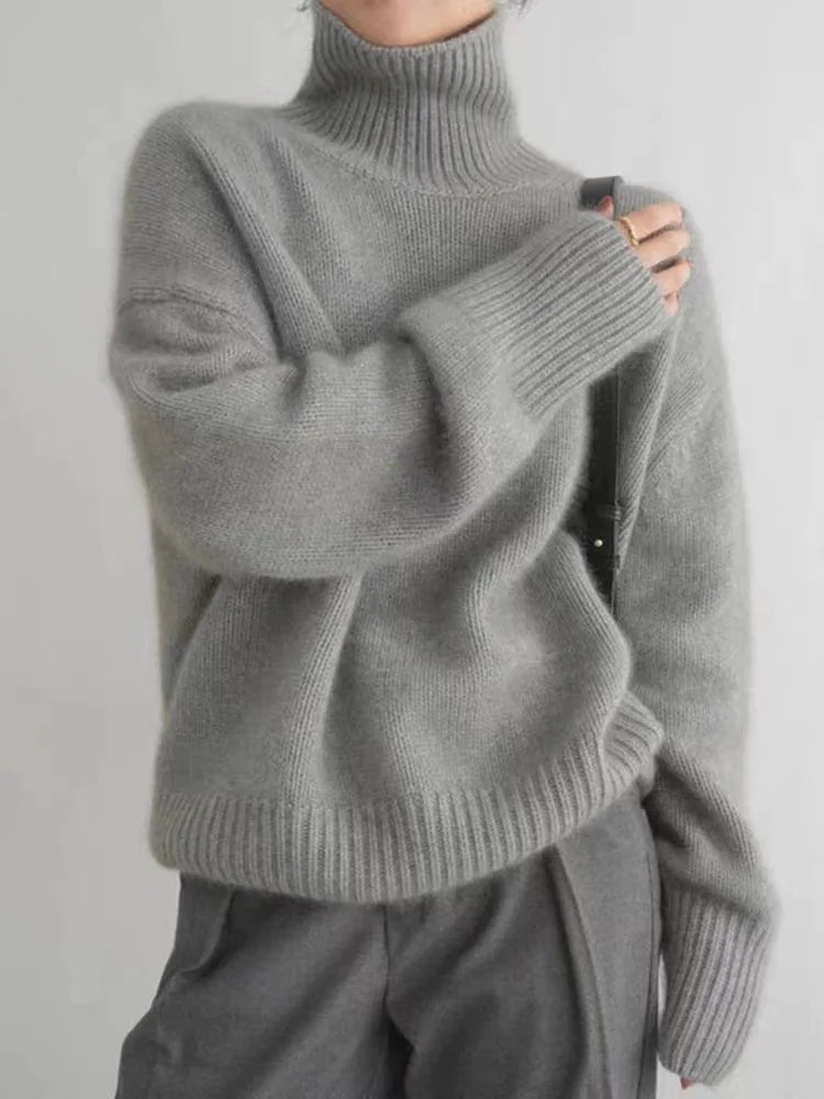 Rollkragenpullover Beige - Sofia
