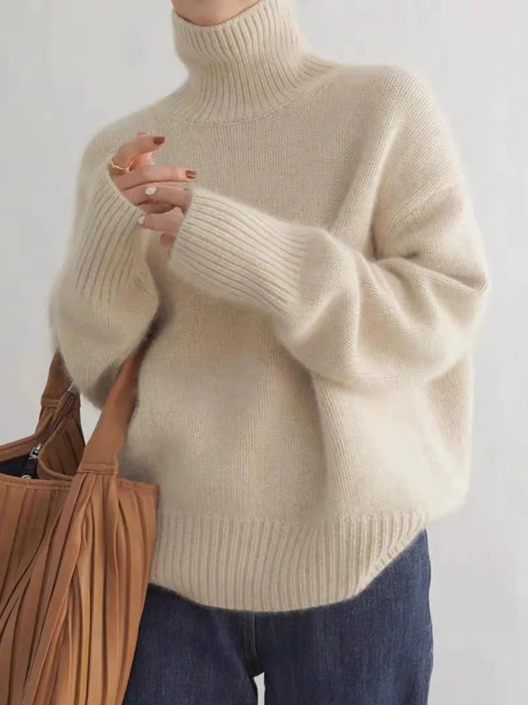 Rollkragenpullover Beige - Sofia
