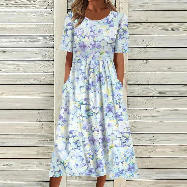 Blaues Modekleid - Emma