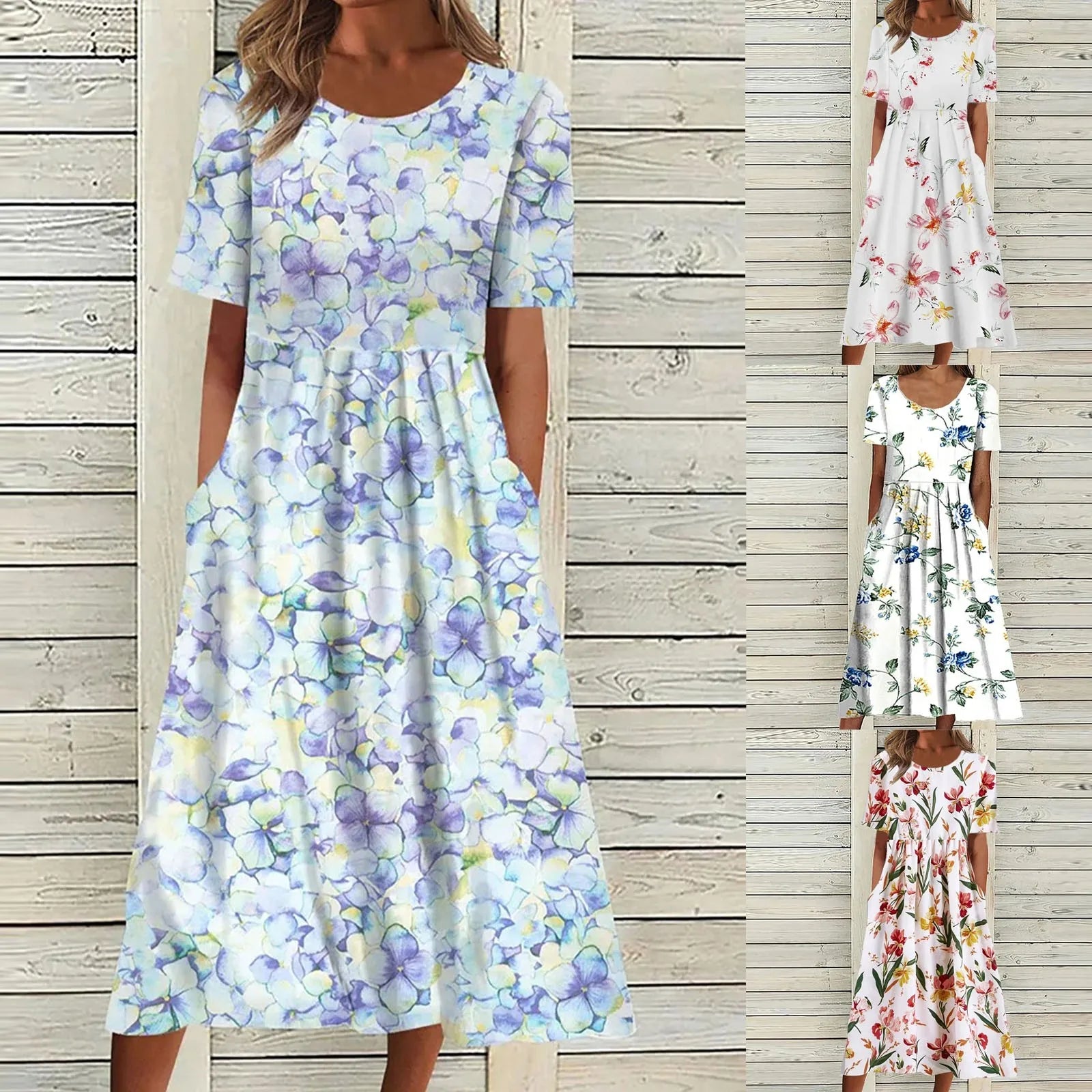 Blaues Modekleid - Emma