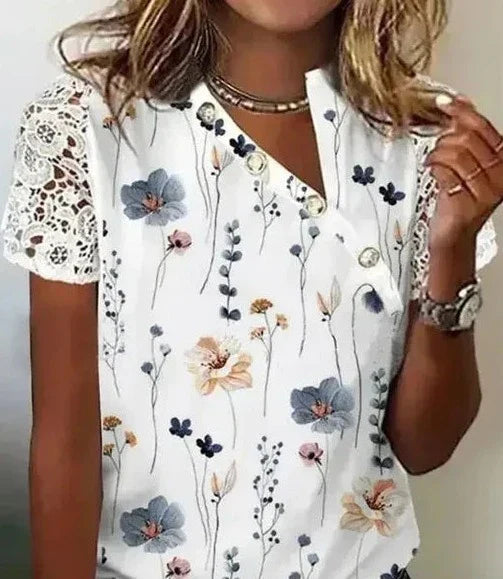 Ava - Grünes Tanktop mit Blumenmuster