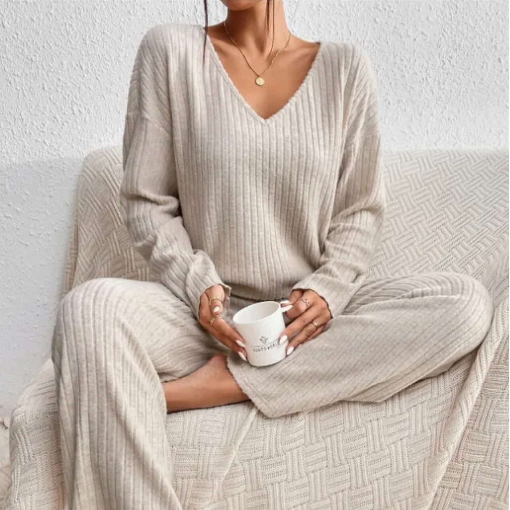 Strick 2-Teiler Beige - Sophia
