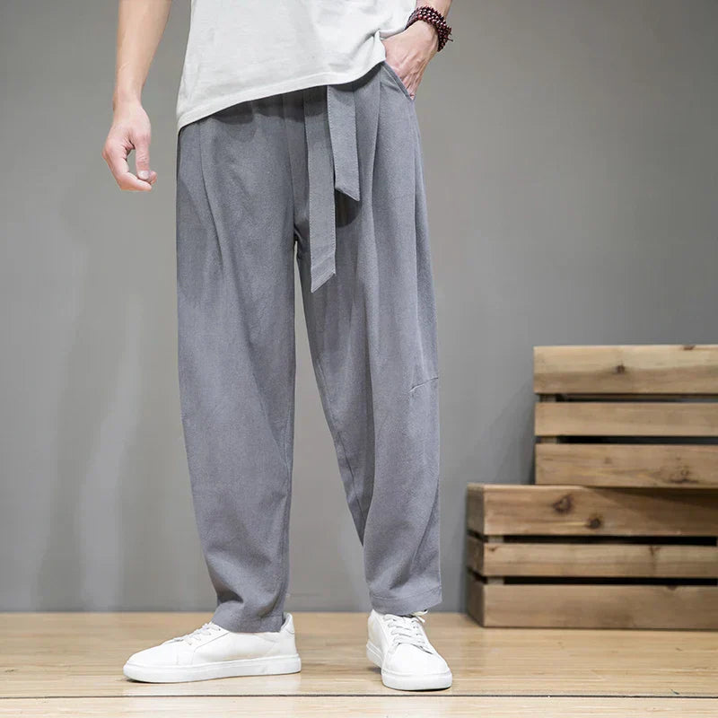 Arnett - Khaki Leinenhose für Herren