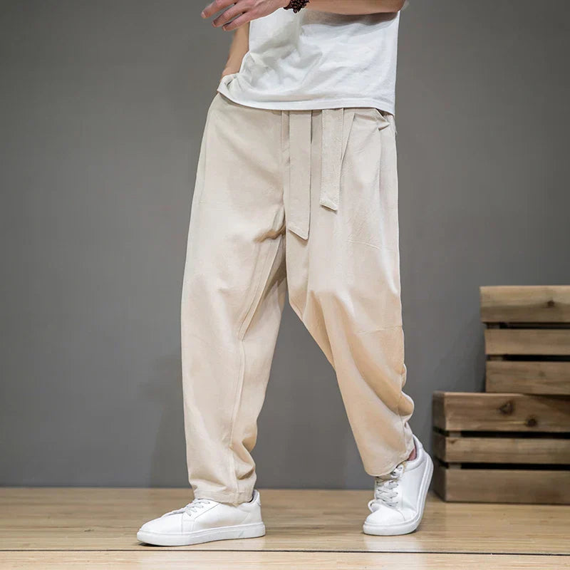 Arnett - Khaki Leinenhose für Herren