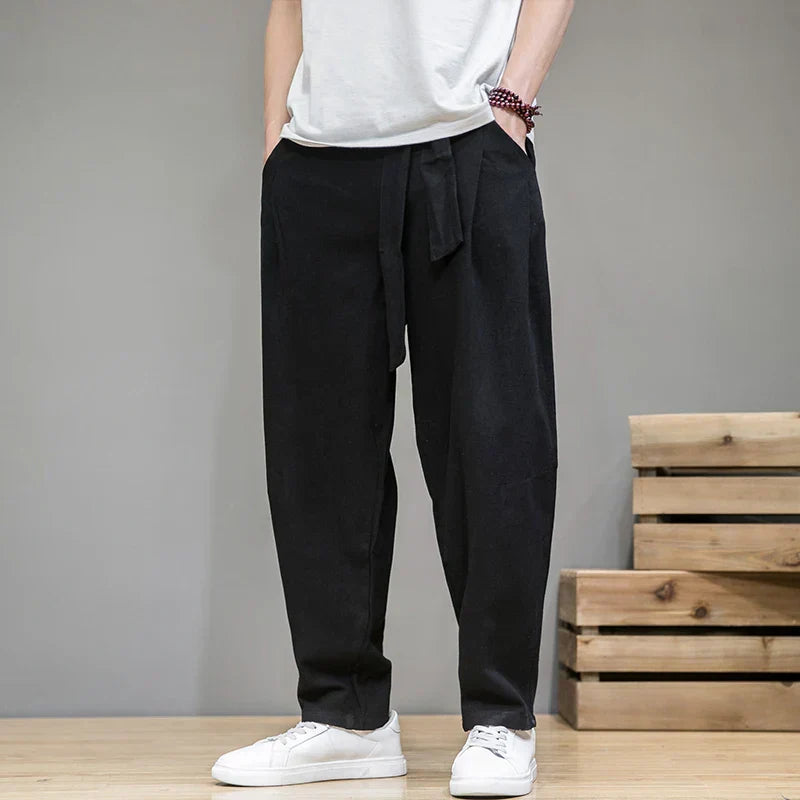 Arnett - Khaki Leinenhose für Herren