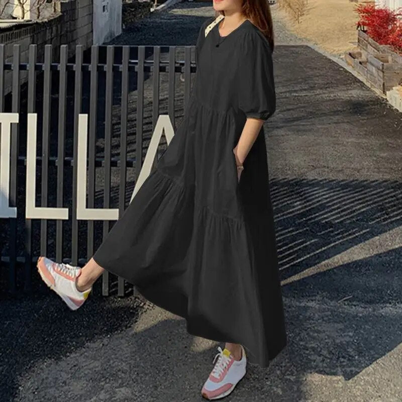 Anna's Elegantes Rotes Maxikleid