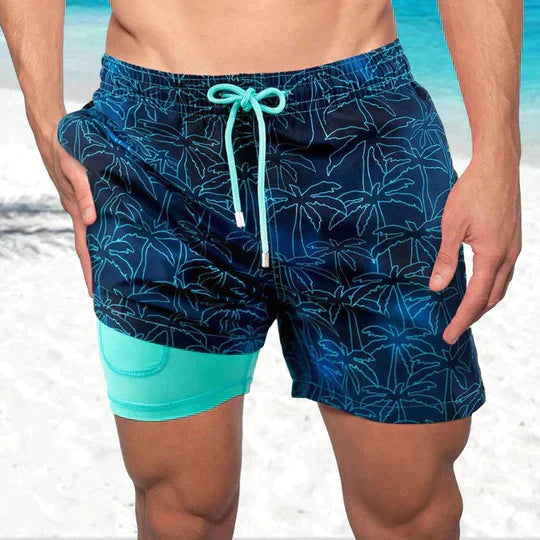 Denis - Schwarz Flamingo AquaFlex Badehose