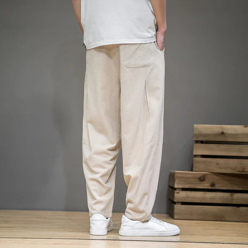 Arnett - Khaki Leinenhose für Herren