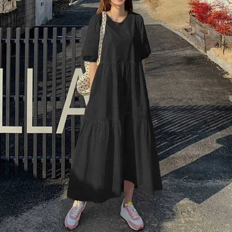 Anna's Elegantes Rotes Maxikleid