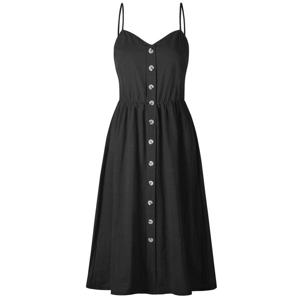 Lara - Rotes Midi Sommerkleid Eleganz