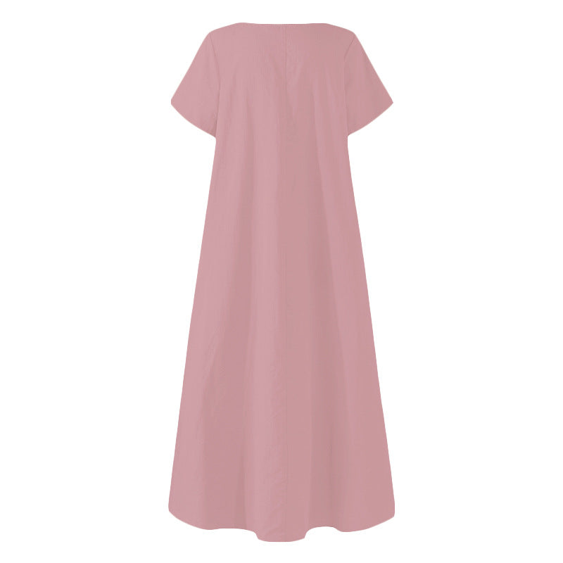 Eva - Leichtes Atmungsaktives Sommerkleid Rosa