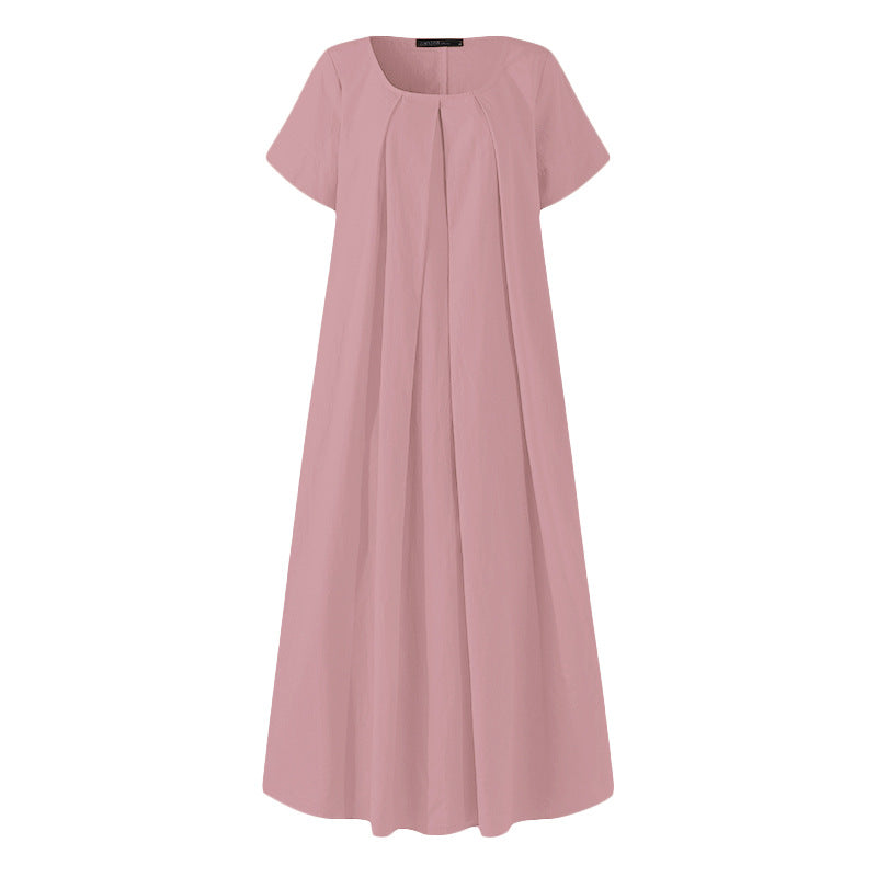 Eva - Leichtes Atmungsaktives Sommerkleid Rosa