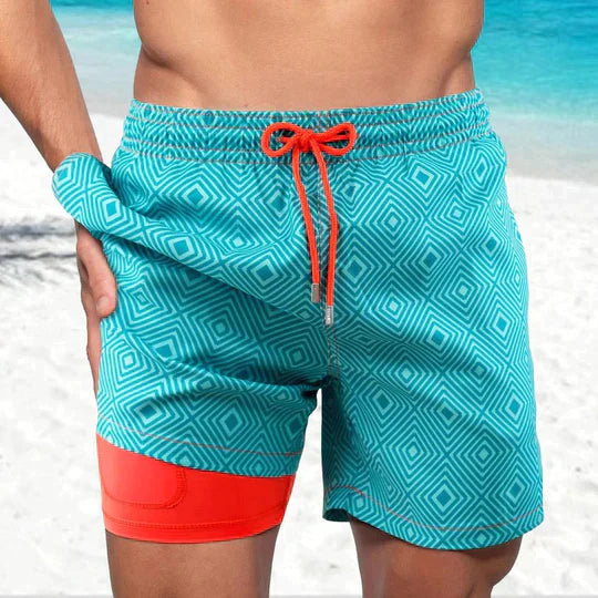 Denis - Schwarz Flamingo AquaFlex Badehose