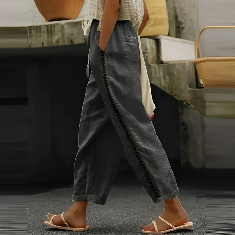 Weiße Leinenhose für Damen - Emma