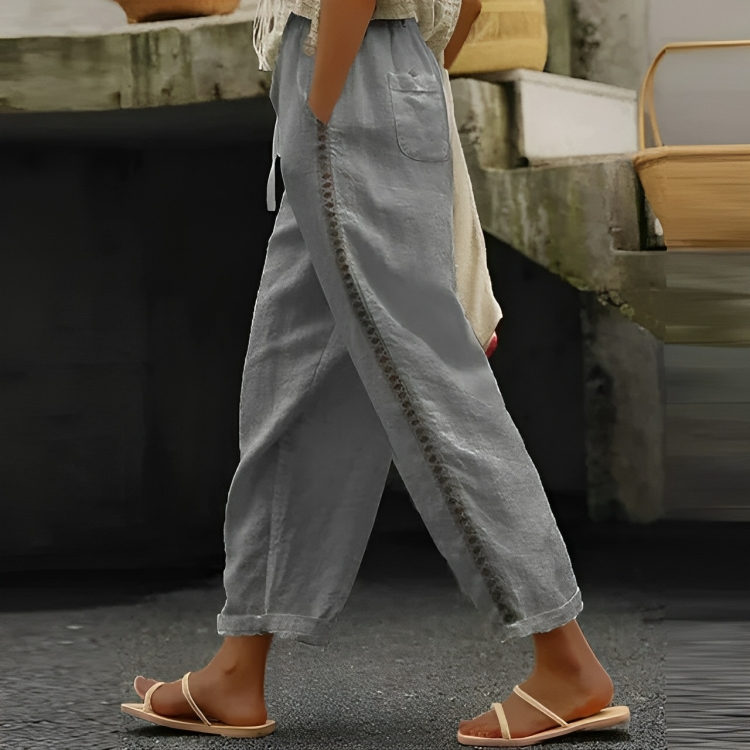 Weiße Leinenhose für Damen - Emma