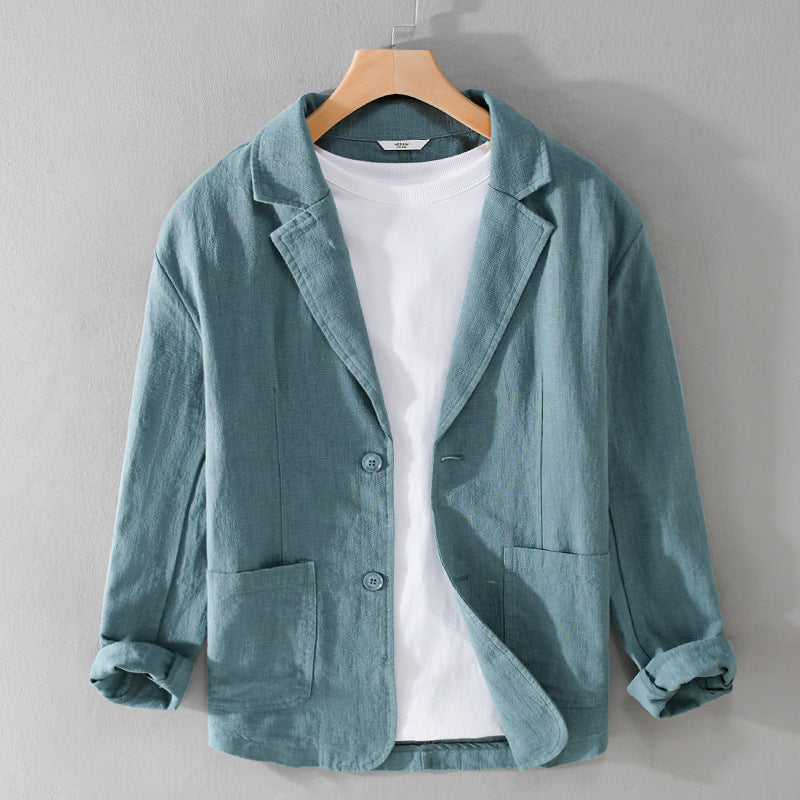 Beige Leinenjacke für Herren - Lars