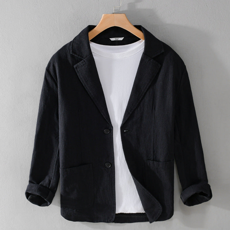 Beige Leinenjacke für Herren - Lars