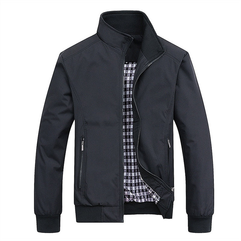 Graue Gefütterte Herrenjacke – Max