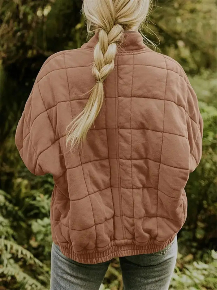 Dunkelgrauer Oversized Mid-Season Mantel - Clara
