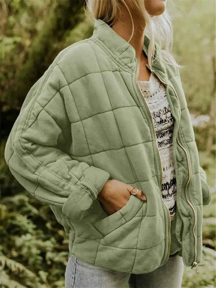 Dunkelgrauer Oversized Mid-Season Mantel - Clara