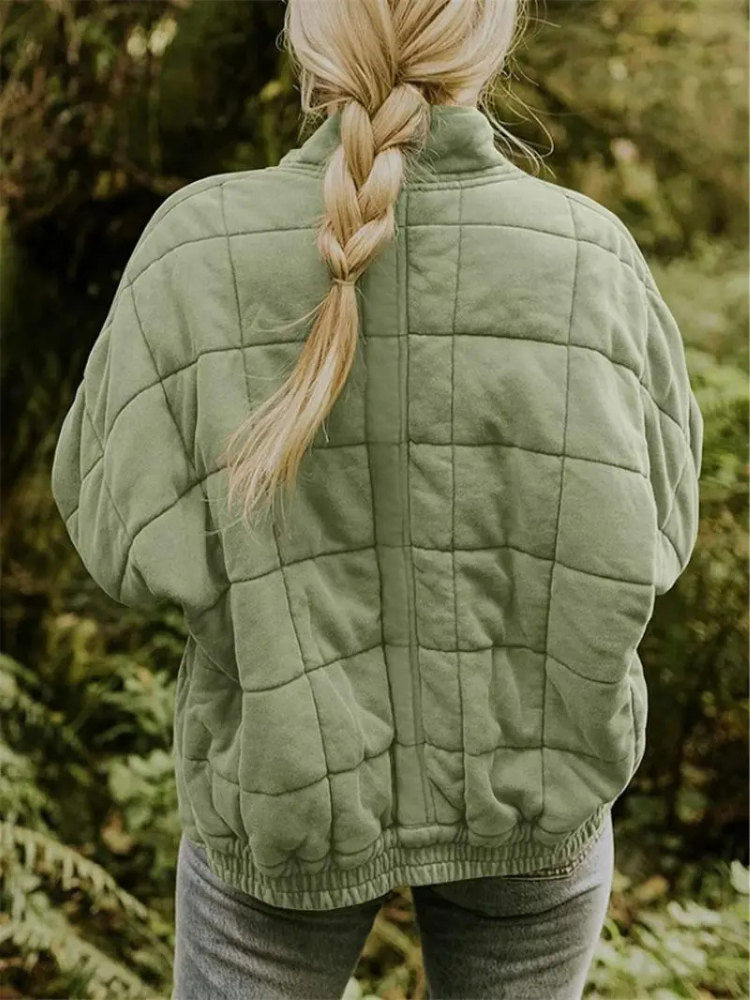 Dunkelgrauer Oversized Mid-Season Mantel - Clara