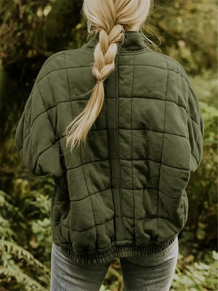 Dunkelgrauer Oversized Mid-Season Mantel - Clara