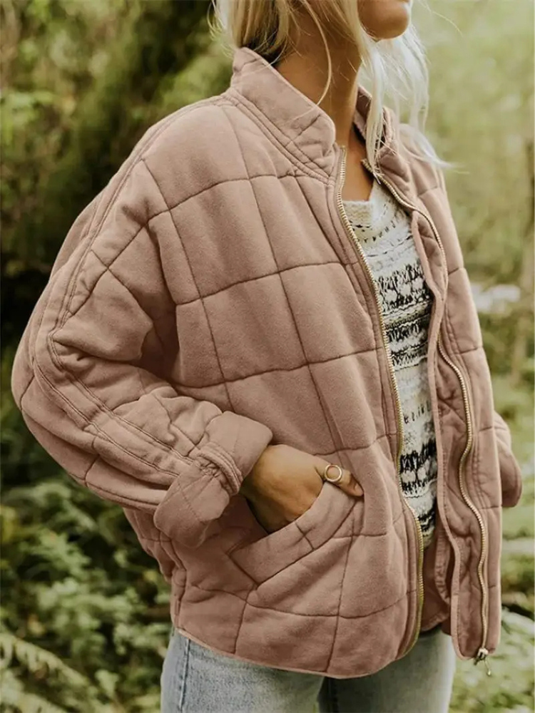Dunkelgrauer Oversized Mid-Season Mantel - Clara