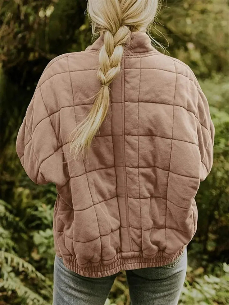 Dunkelgrauer Oversized Mid-Season Mantel - Clara