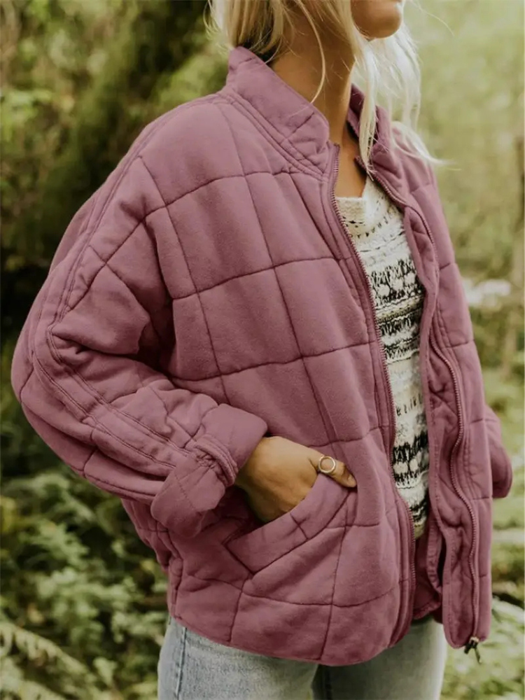 Dunkelgrauer Oversized Mid-Season Mantel - Clara