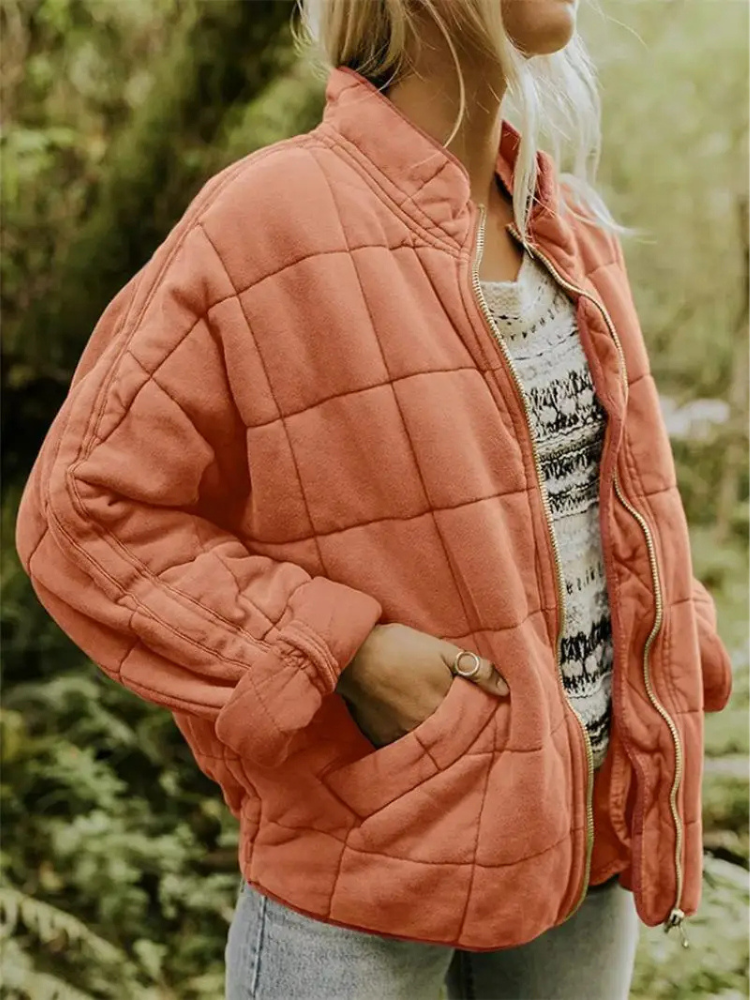 Dunkelgrauer Oversized Mid-Season Mantel - Clara