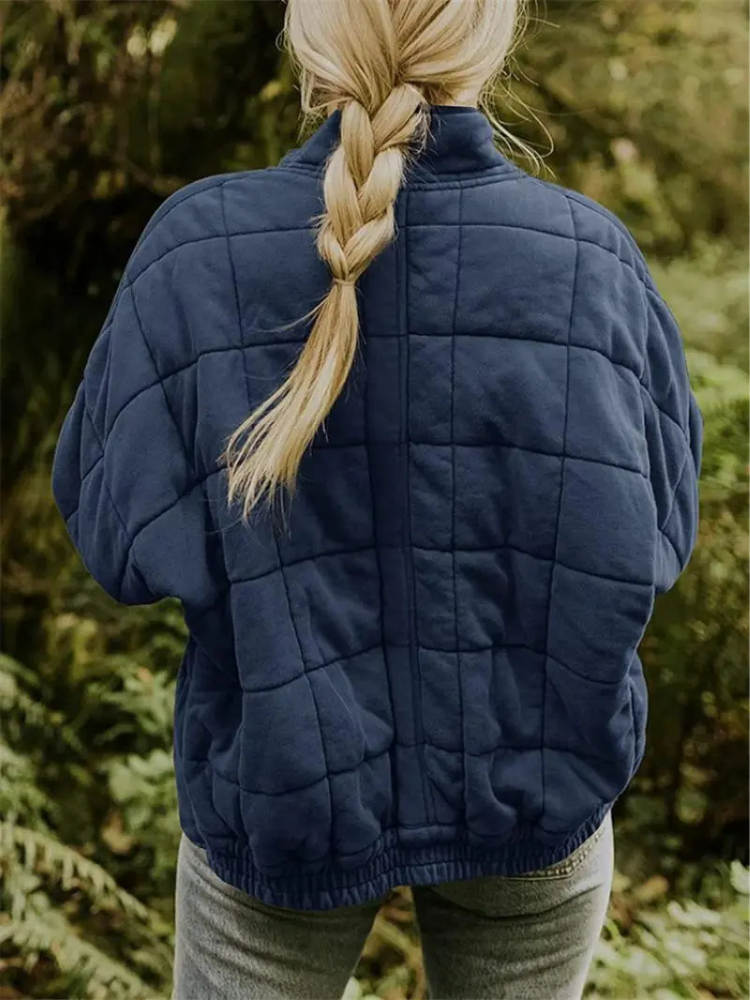 Dunkelgrauer Oversized Mid-Season Mantel - Clara