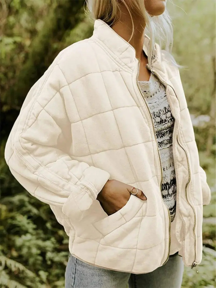 Dunkelgrauer Oversized Mid-Season Mantel - Clara
