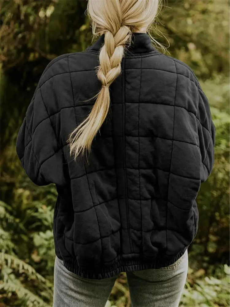 Dunkelgrauer Oversized Mid-Season Mantel - Clara