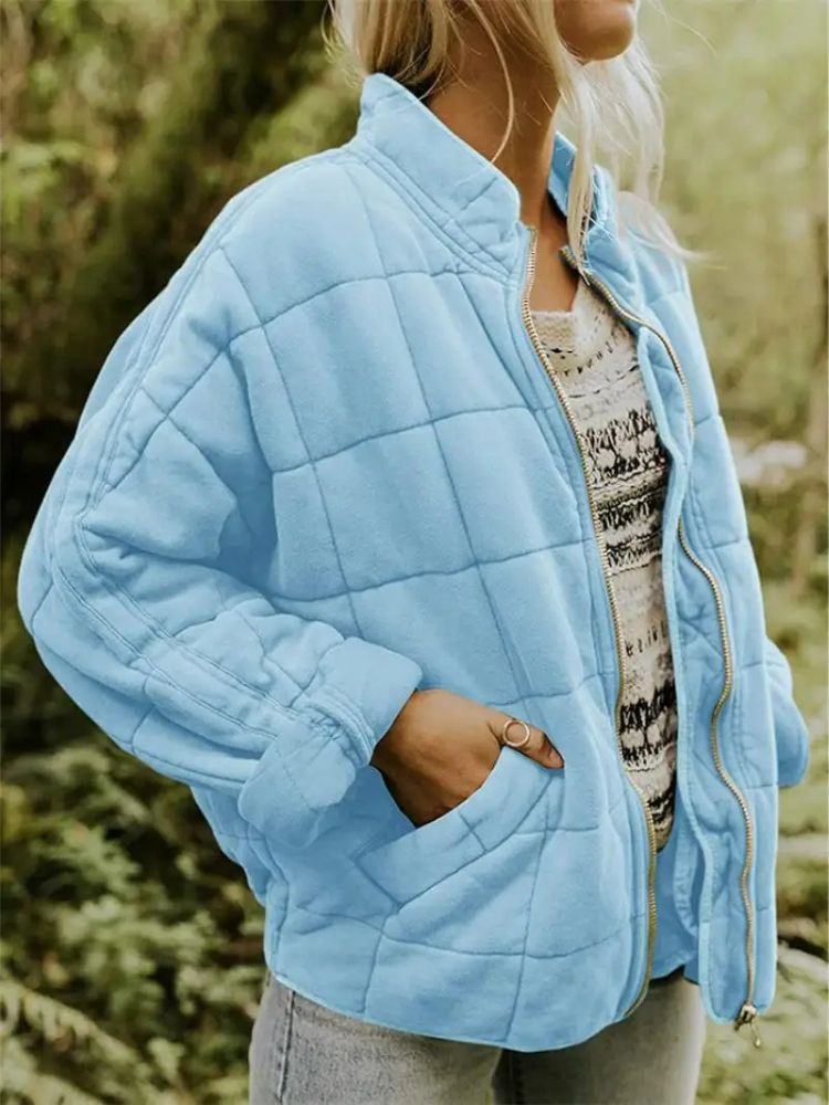 Dunkelgrauer Oversized Mid-Season Mantel - Clara
