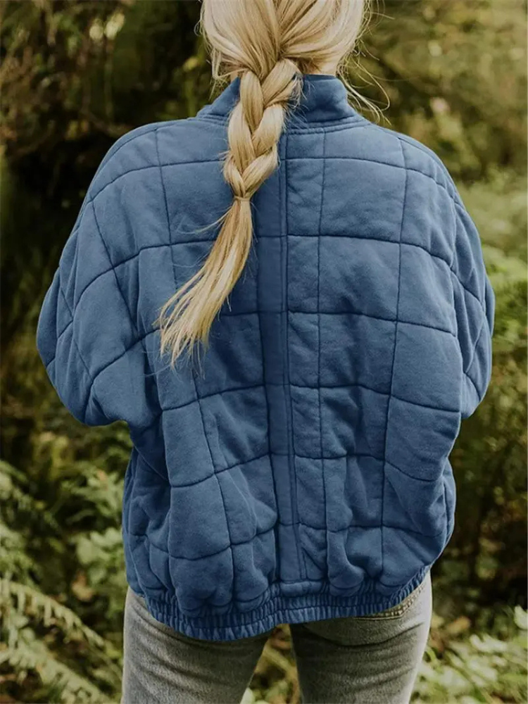 Dunkelgrauer Oversized Mid-Season Mantel - Clara
