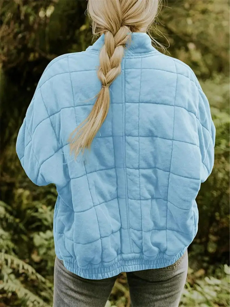 Dunkelgrauer Oversized Mid-Season Mantel - Clara