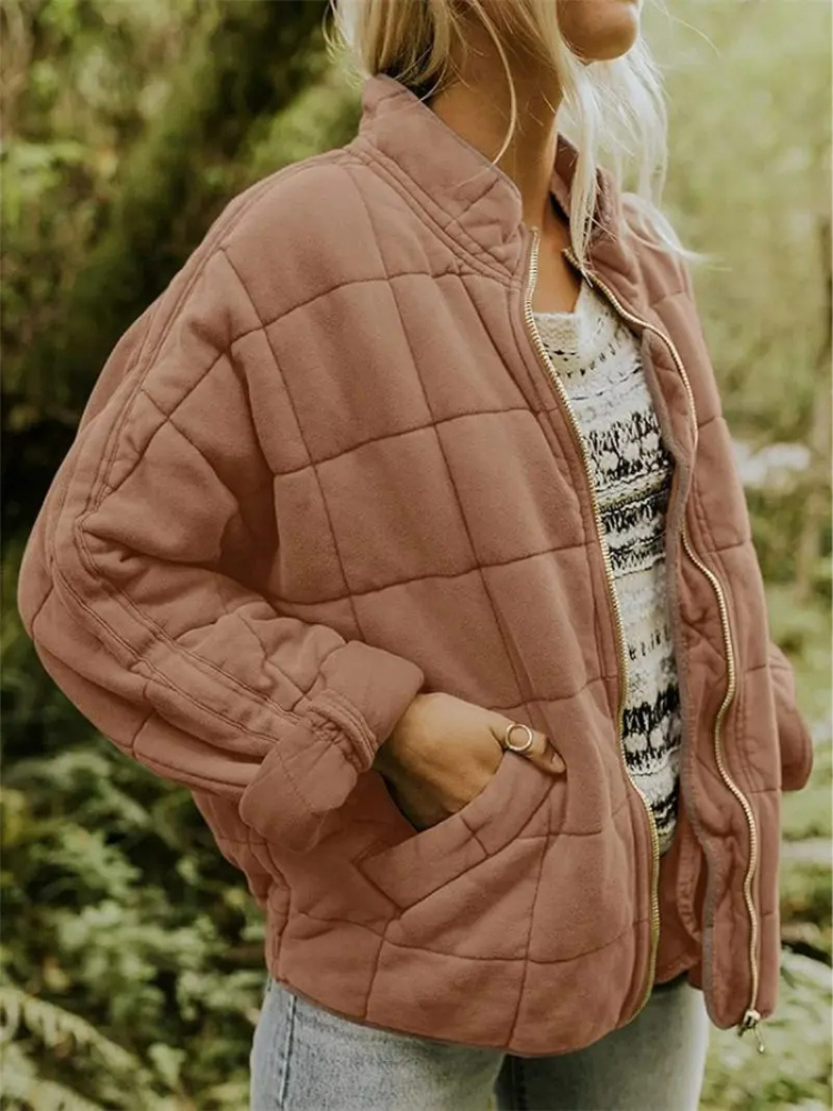Dunkelgrauer Oversized Mid-Season Mantel - Clara