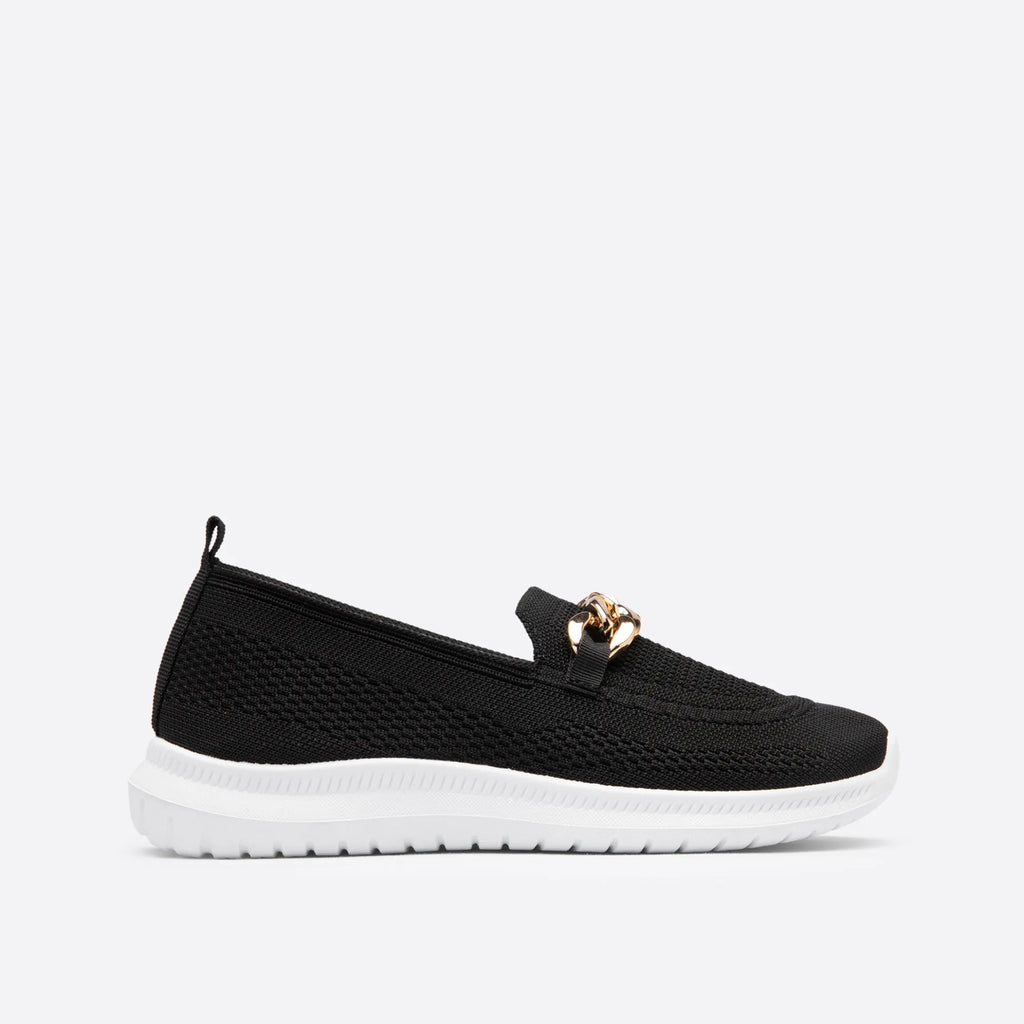 Cara - Sommerliche Gestrickte Hohle Flache Schuhe Schwarz