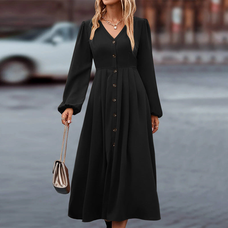 Nina - Elegantes Herbstkleid in Braun