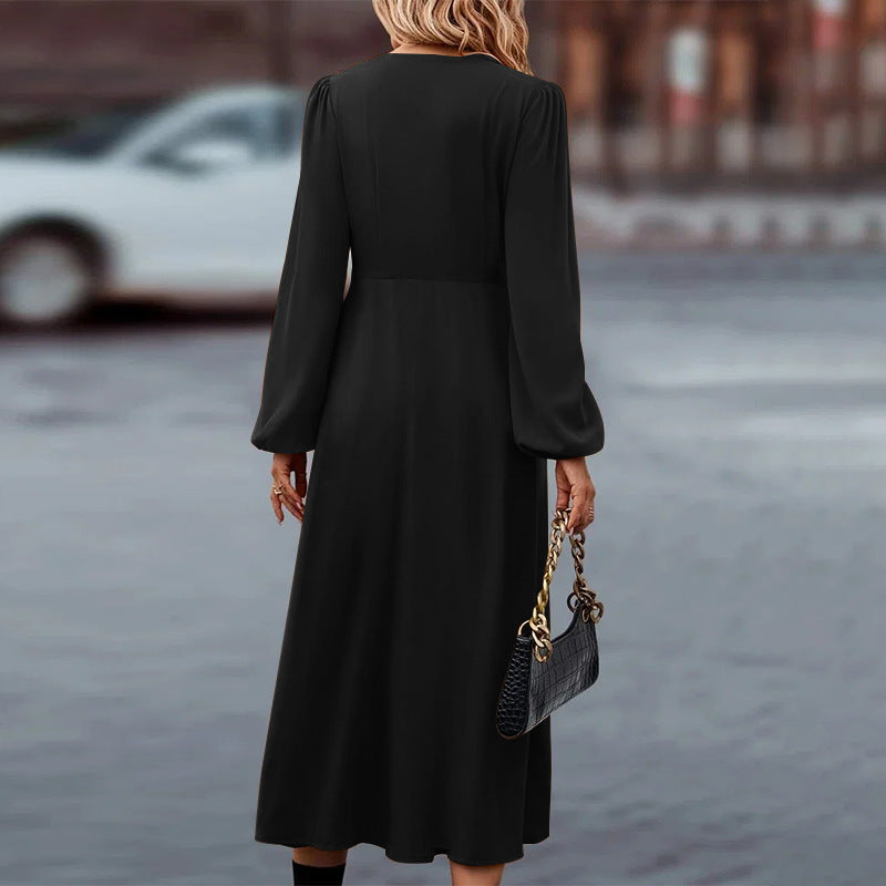 Nina - Elegantes Herbstkleid in Braun