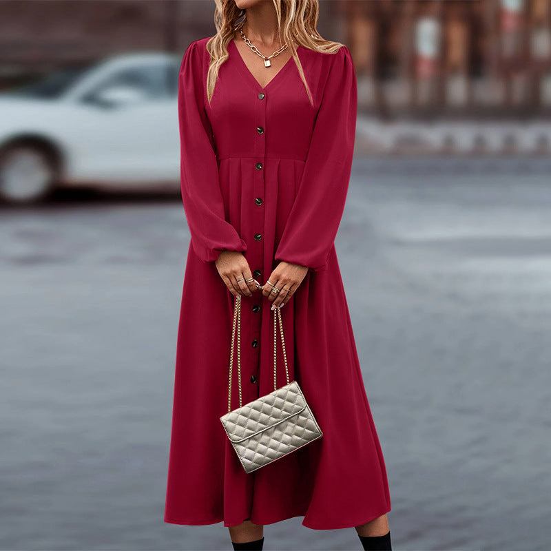 Nina - Elegantes Herbstkleid in Braun
