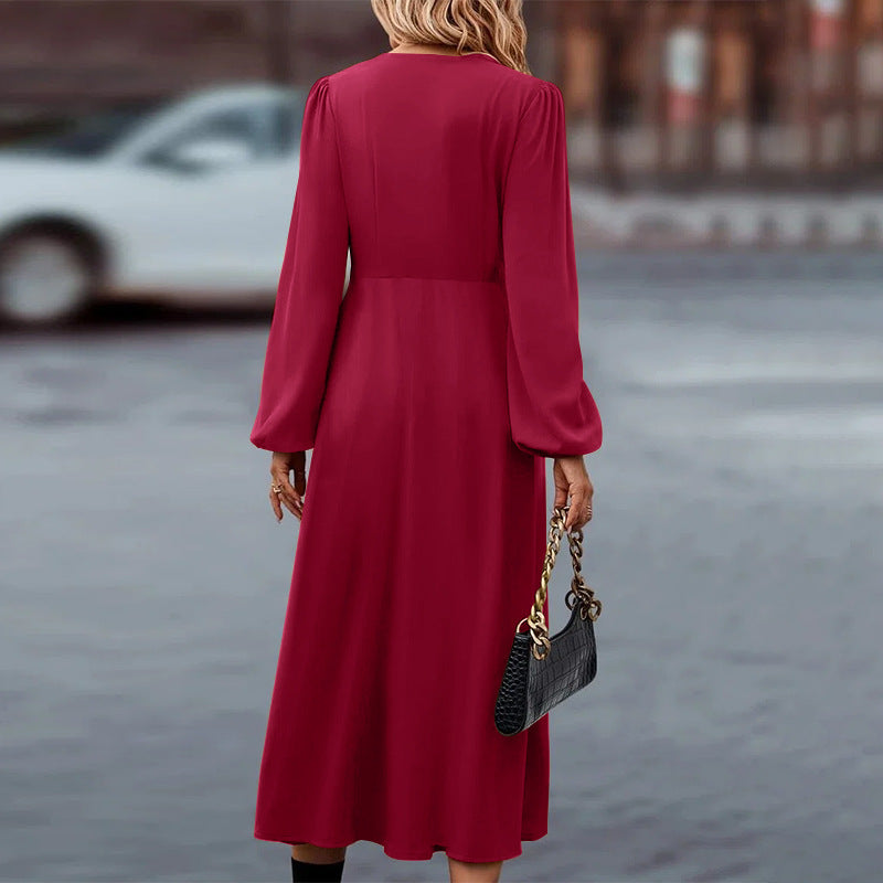 Nina - Elegantes Herbstkleid in Braun