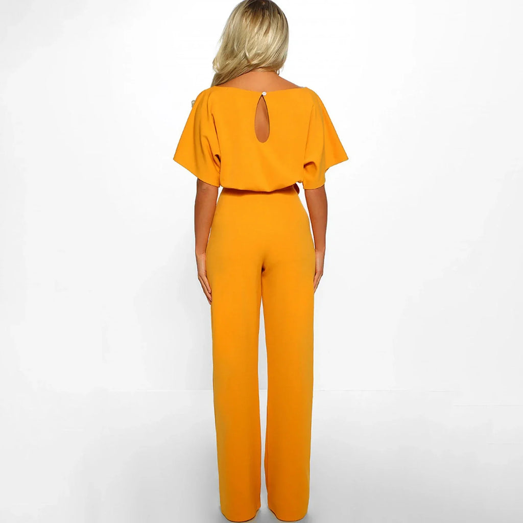 Vira - Eleganter Apricotfarbener Jumpsuit